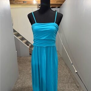 Aqua blue maxi dress